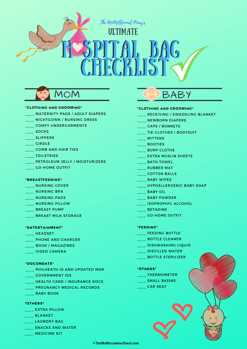 The Ultimate Shopping Checklist For First-Time Moms – The MoMillennial ...